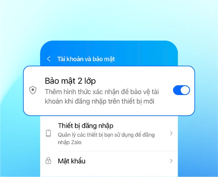Bật bảo mật 2 lớp