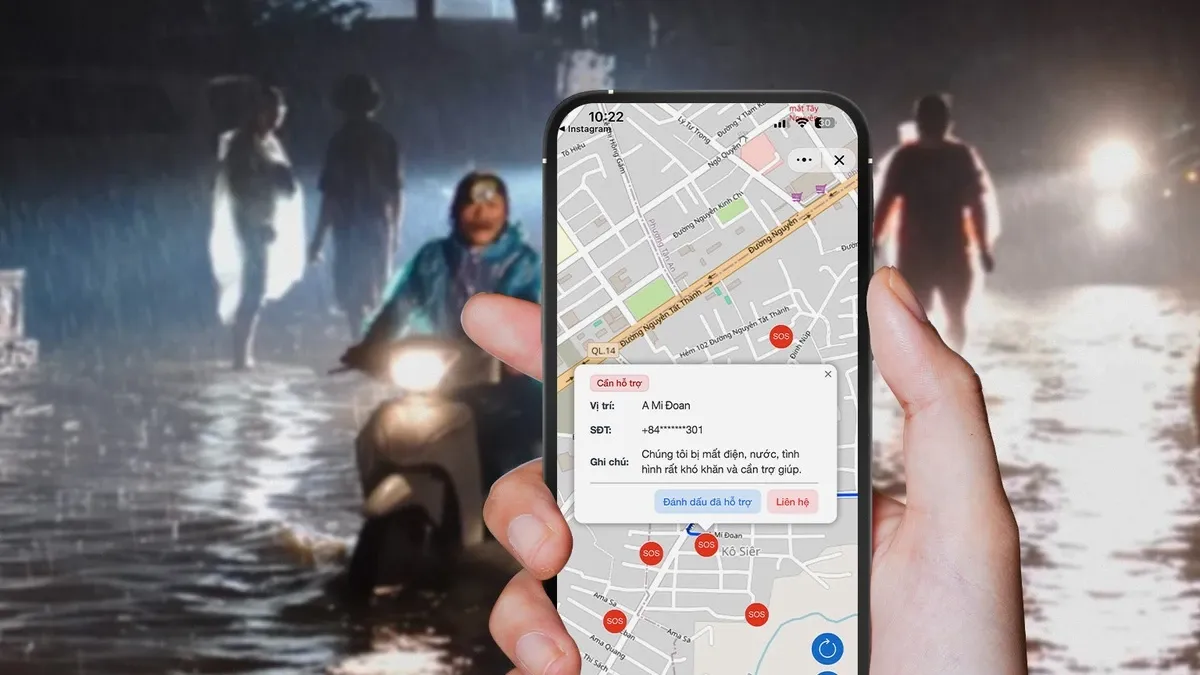 Bản đồ cứu hộ khẩn cấp trên Zalo SOS